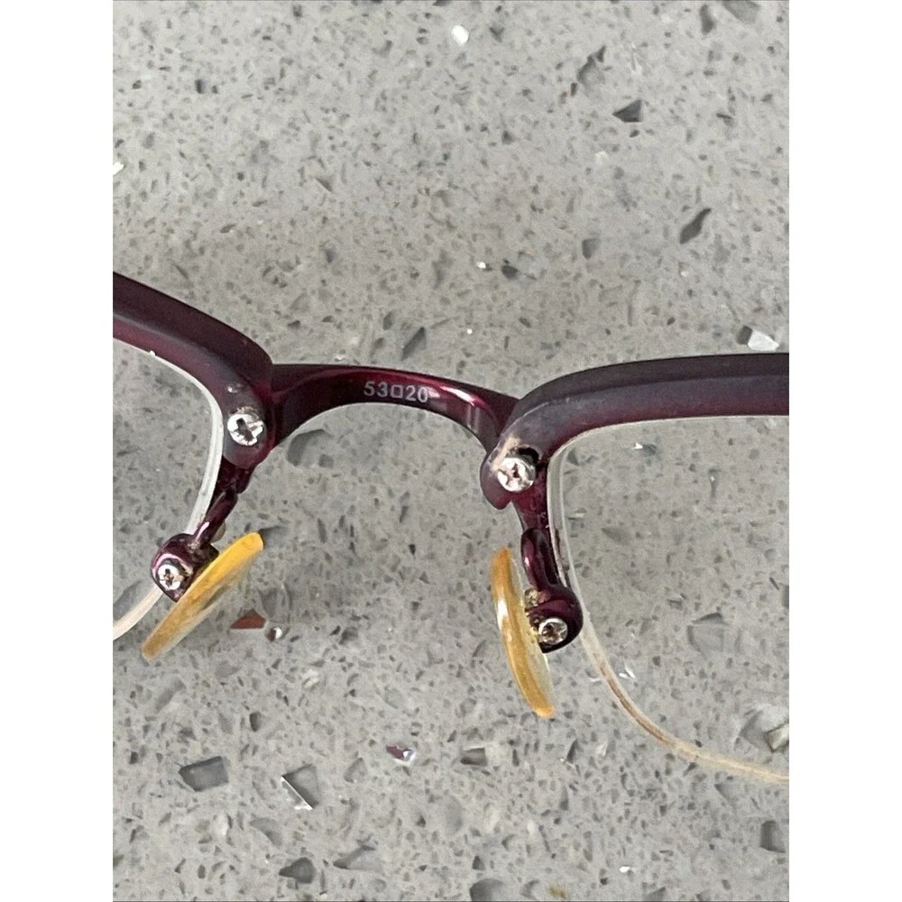 Essence Eyewear ES257 261 53-20-135 Burgundy Half Rim Eyeglasses Frames ONLY